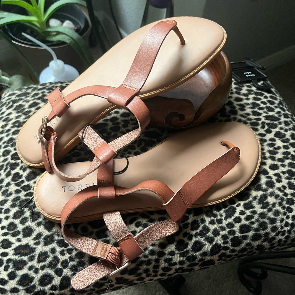 NWT torrid wide width T-strap sandal with buckle 8.5
